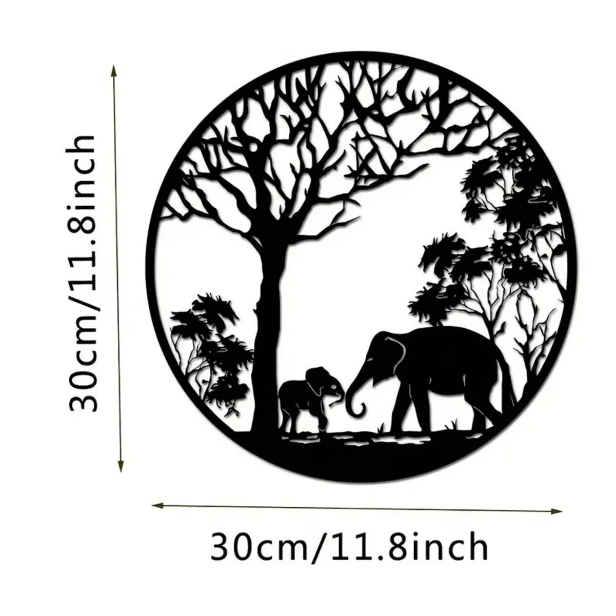 Elephant Tree Wall Sculpture 30x30CM - Image 5