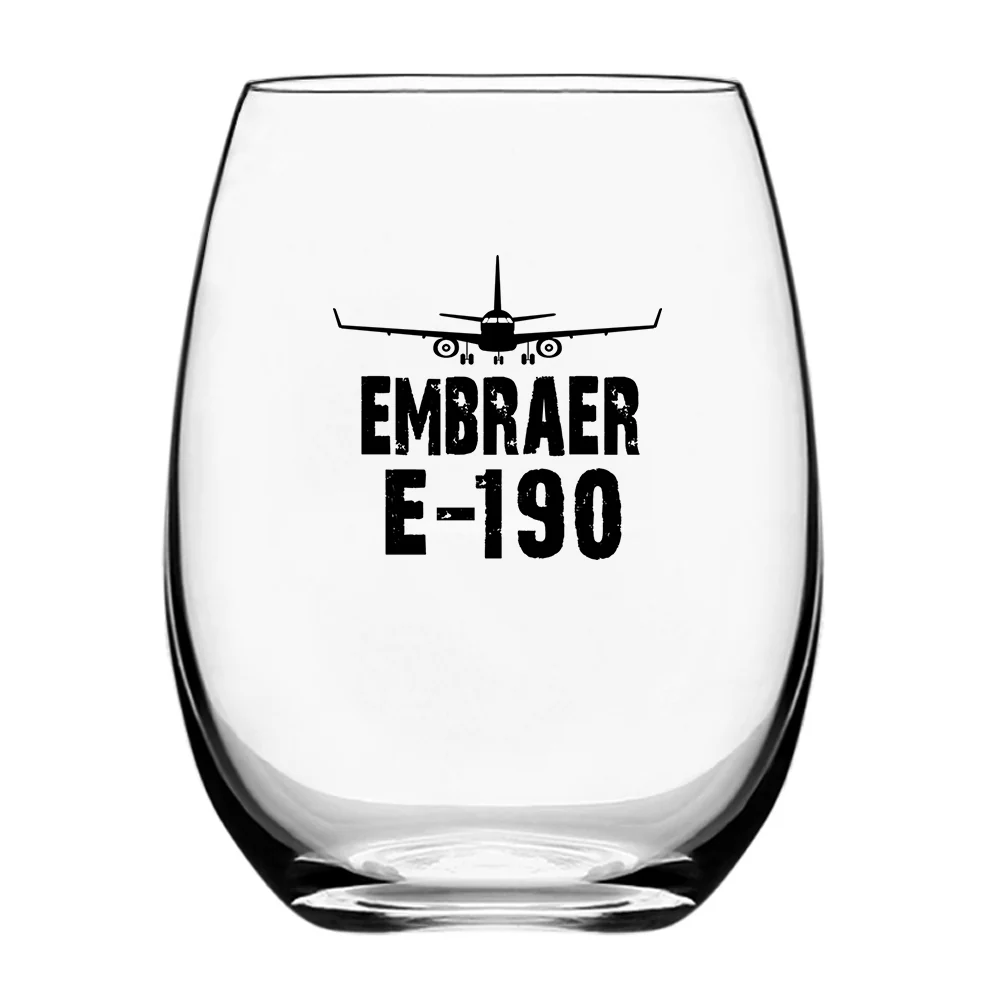 Embraer E-190 & Plane Designed Water & Drink Glasses - Image 2