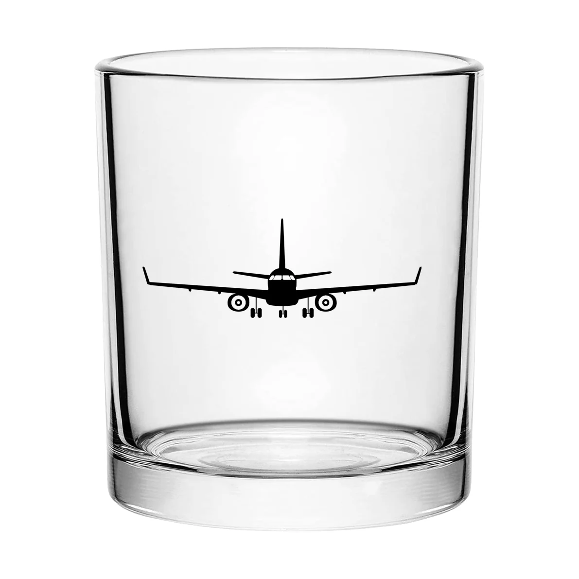 Embraer E-190 Silhouette Plane Designed Special Whiskey Glasses - Image 2