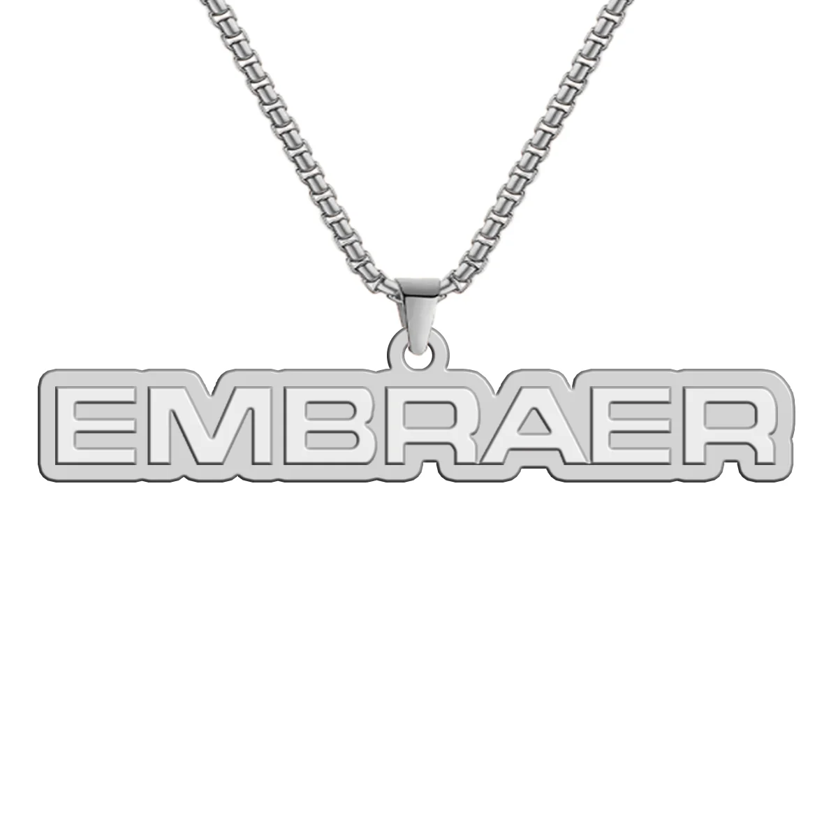 Embraer & Text Designed Hollow Necklac - Image 2