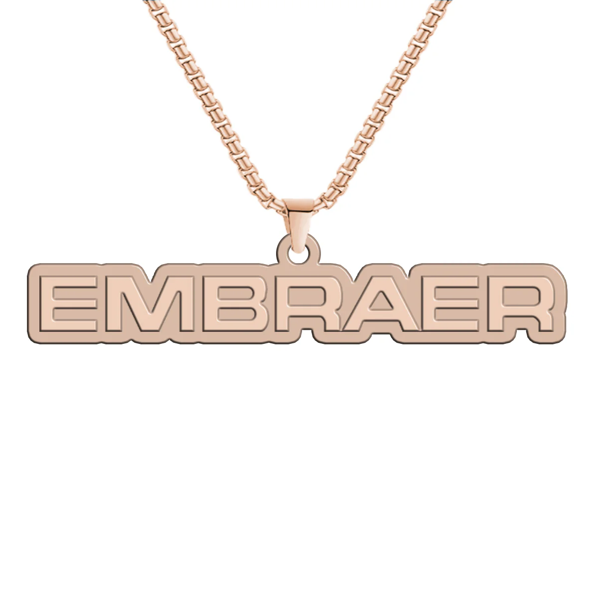 Embraer & Text Designed Hollow Necklac - Image 3