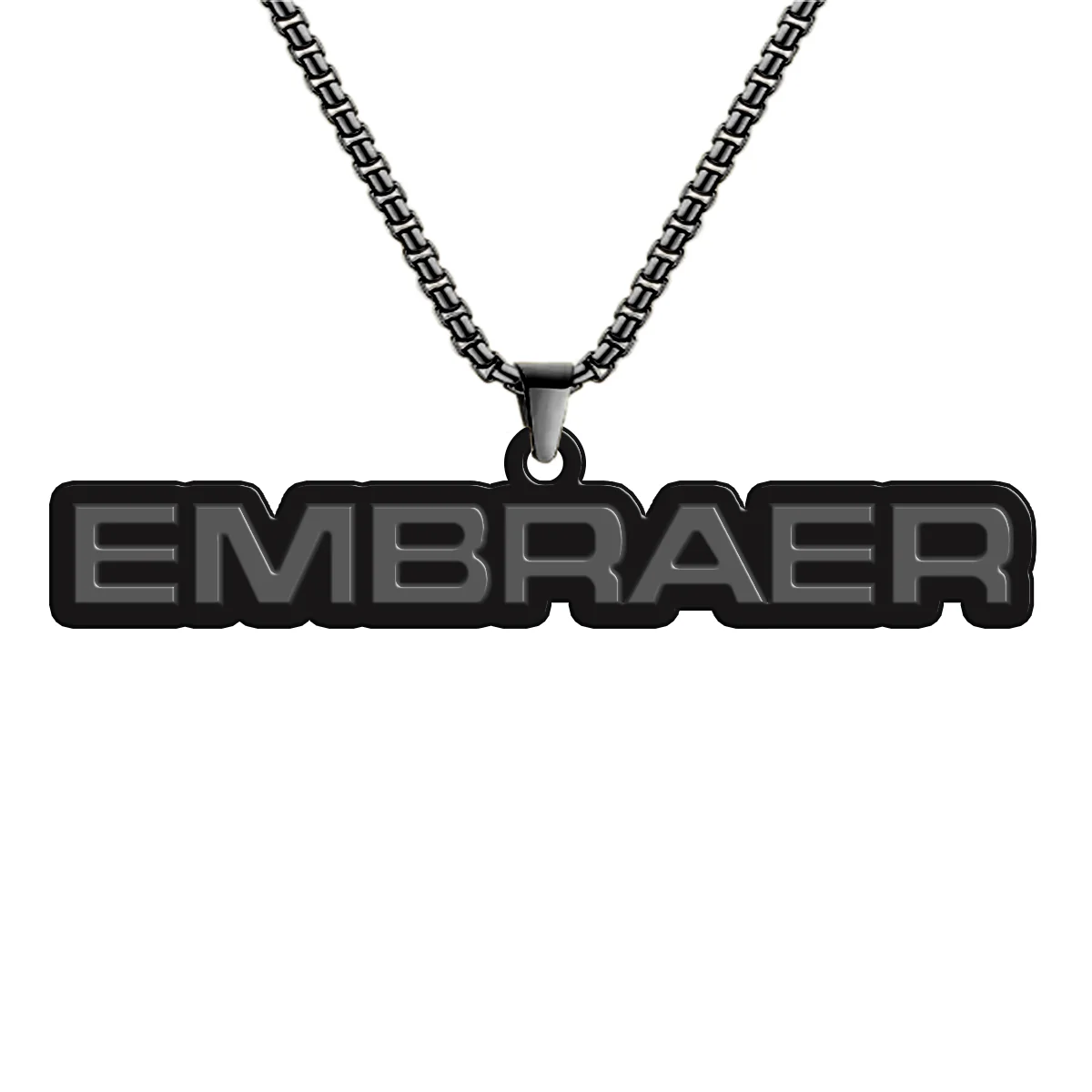Embraer & Text Designed Hollow Necklac - Image 4