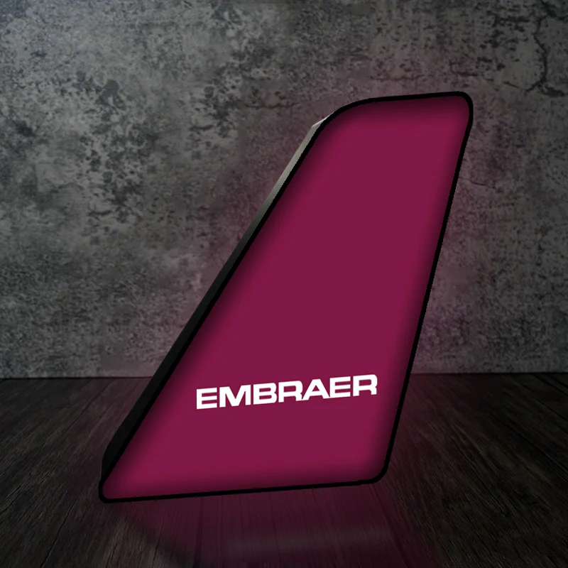 Embraer & Text Designed Led Aircraft Tail & 3D Lamp - Image 9