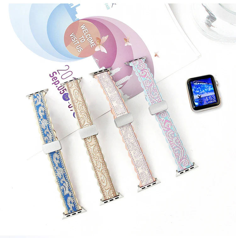 Embroidery Pattern Apple Watch Band Bracelet - Image 7