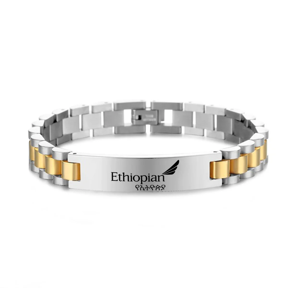 Ethiopian Airlines Designed Stainless Steel Chain Bracelets - Image 3