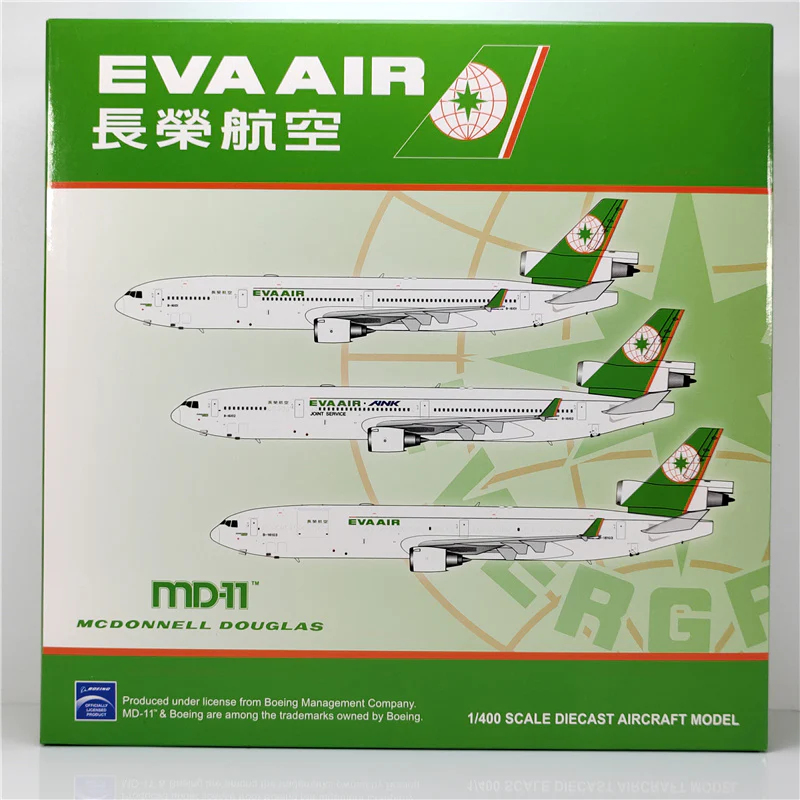 EVA Air McDonnell DouglasANK MD-11 B-16102 Airplane Model (1/400 Scale) - Image 3