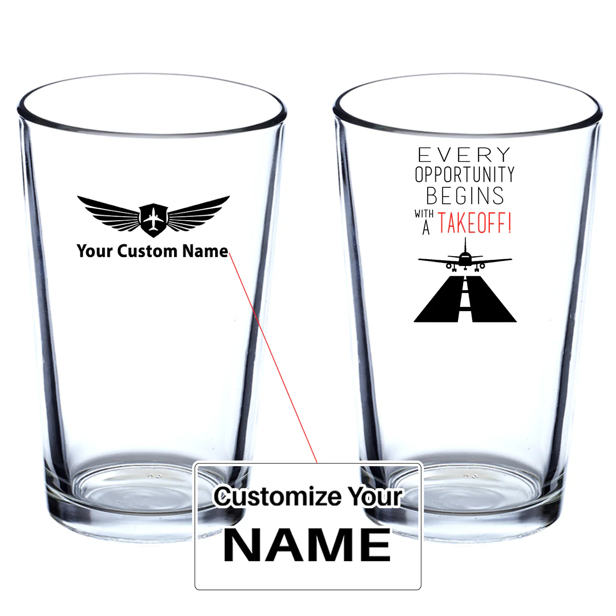 Every Opportunity Designed Beer & Water Glasses