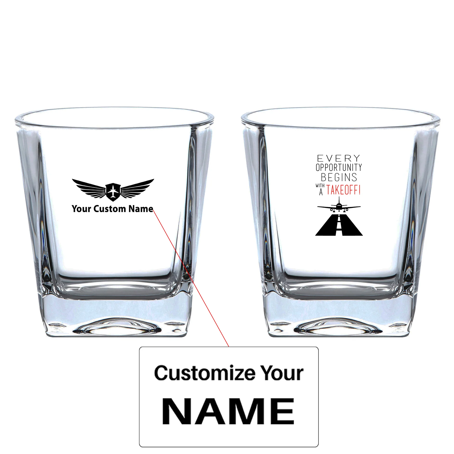 Every Opportunity Designed Whiskey Glass