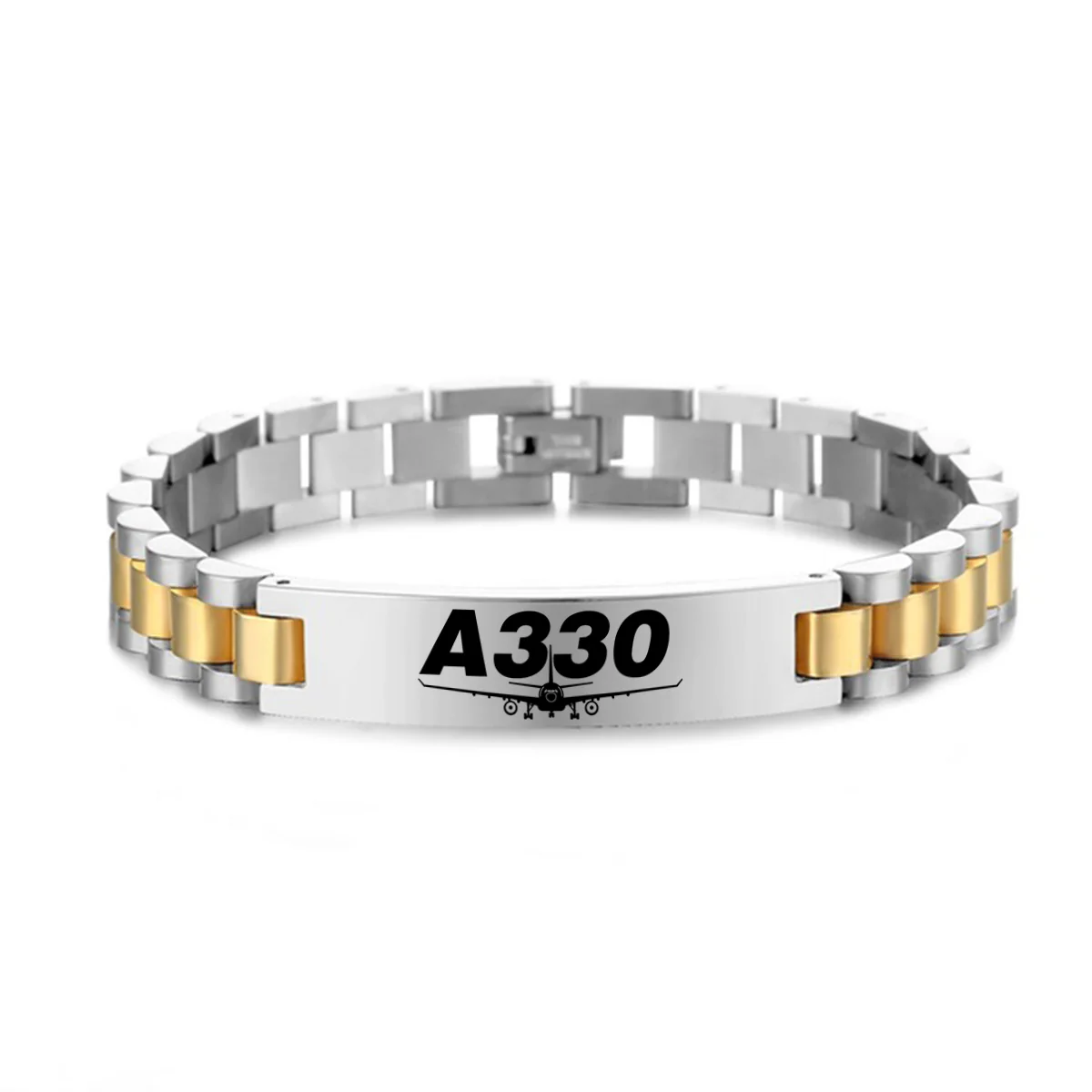Super Airbus A330 Designed Stainless Steel Chain Bracelets - Image 3