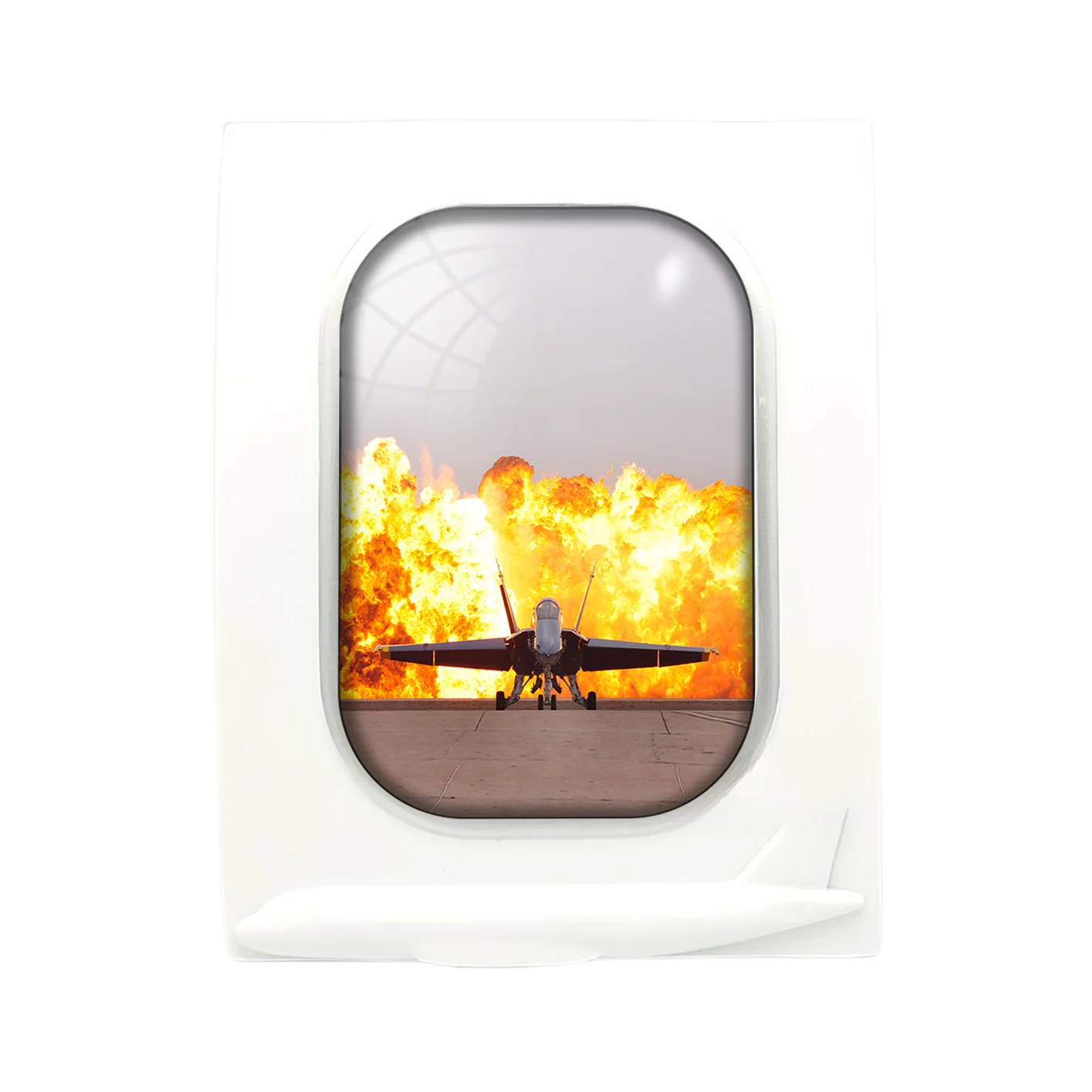 Face to Face with Air Force Jet & Flames Designed Airplane Window Photo Frame - Image 4
