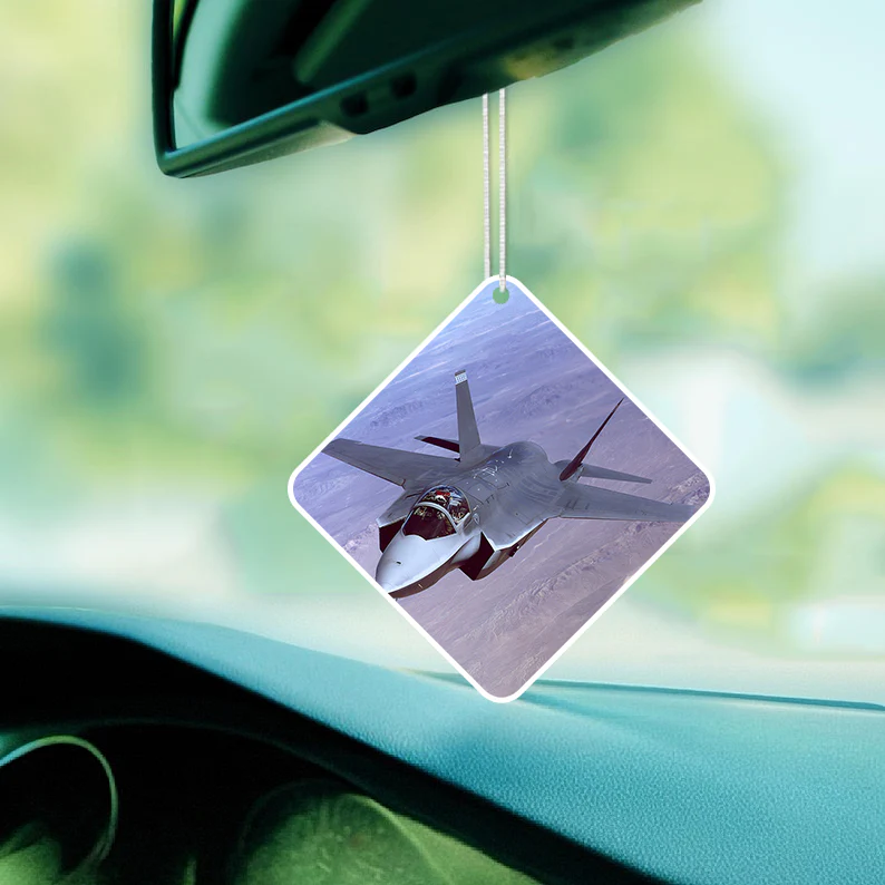 Fighter Jet 35 Captured in the Air Designed Car Air Fresheners