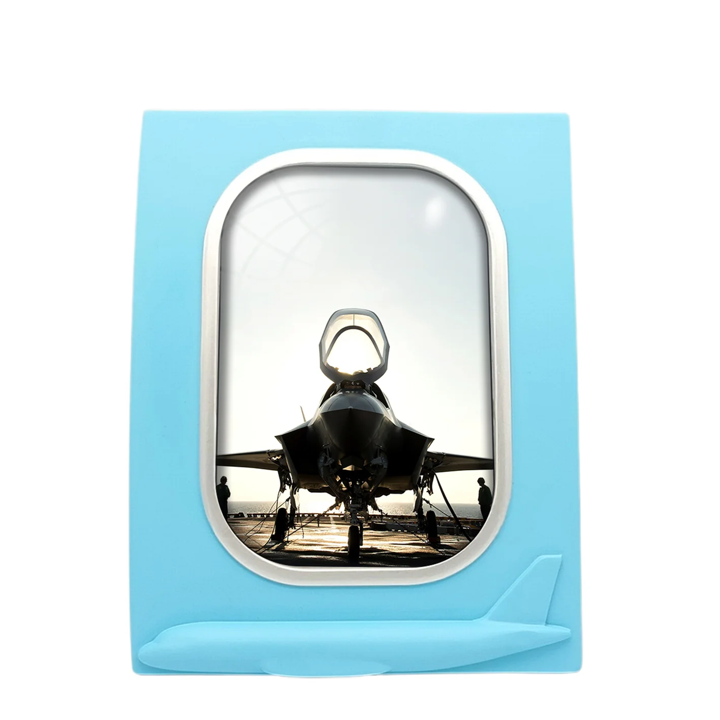 Fighter Jet 35 Designed Airplane Window Photo Frame
