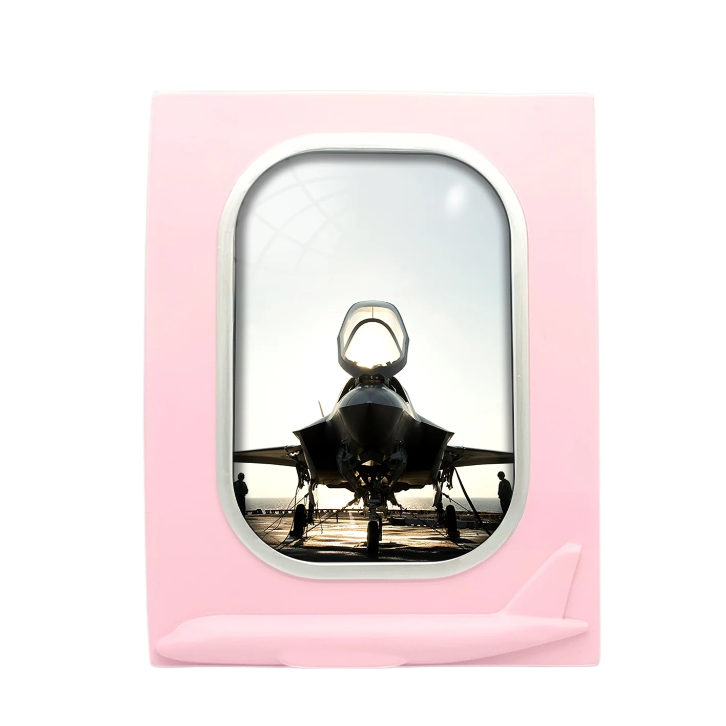Fighter Jet 35 Designed Airplane Window Photo Frame - Image 3