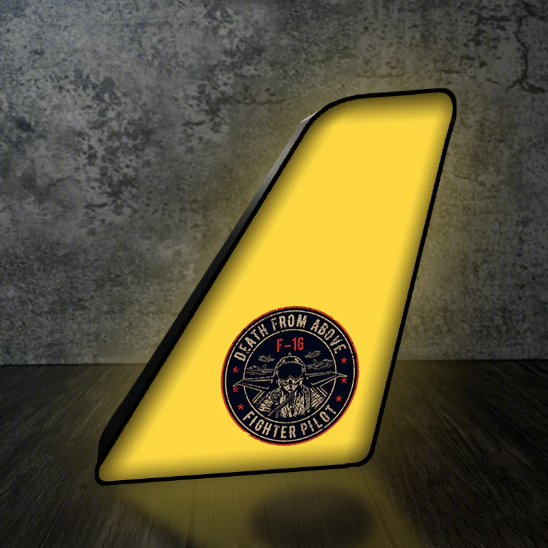 Fighter Jet 16 - Death From Above Designed Led Aircraft Tail & 3D Lamp - Image 3