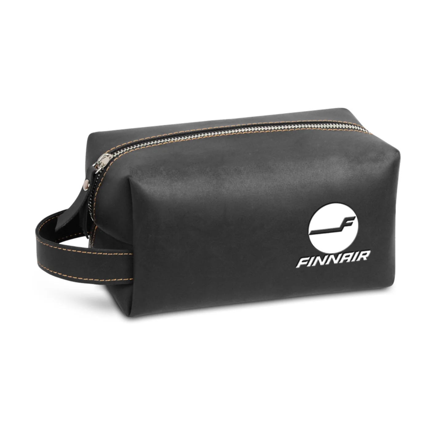 Finnair Airlines Designed Leather Clutch Toiletry Bag - Image 2