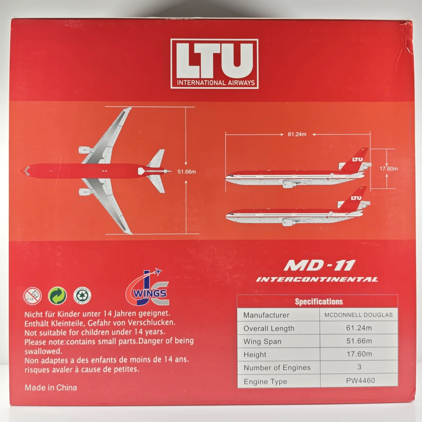 Finnair Airlines McDonnell DouglasANK MD-11 OH-LGG Airplane Model (1/400 Scale) - Image 3