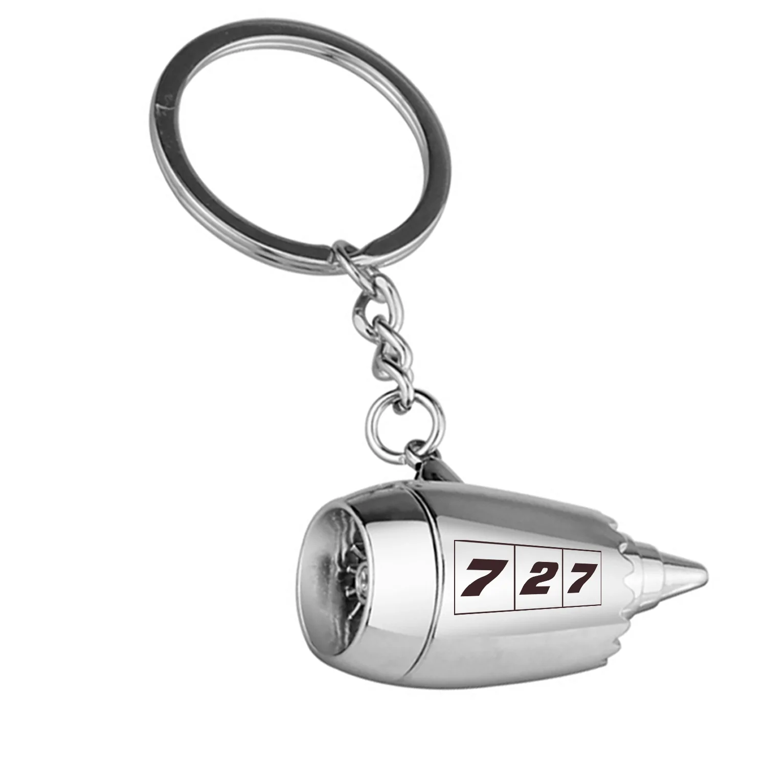 Flat Colourful 727 Jet Engine Turbine Key Chains - Image 2