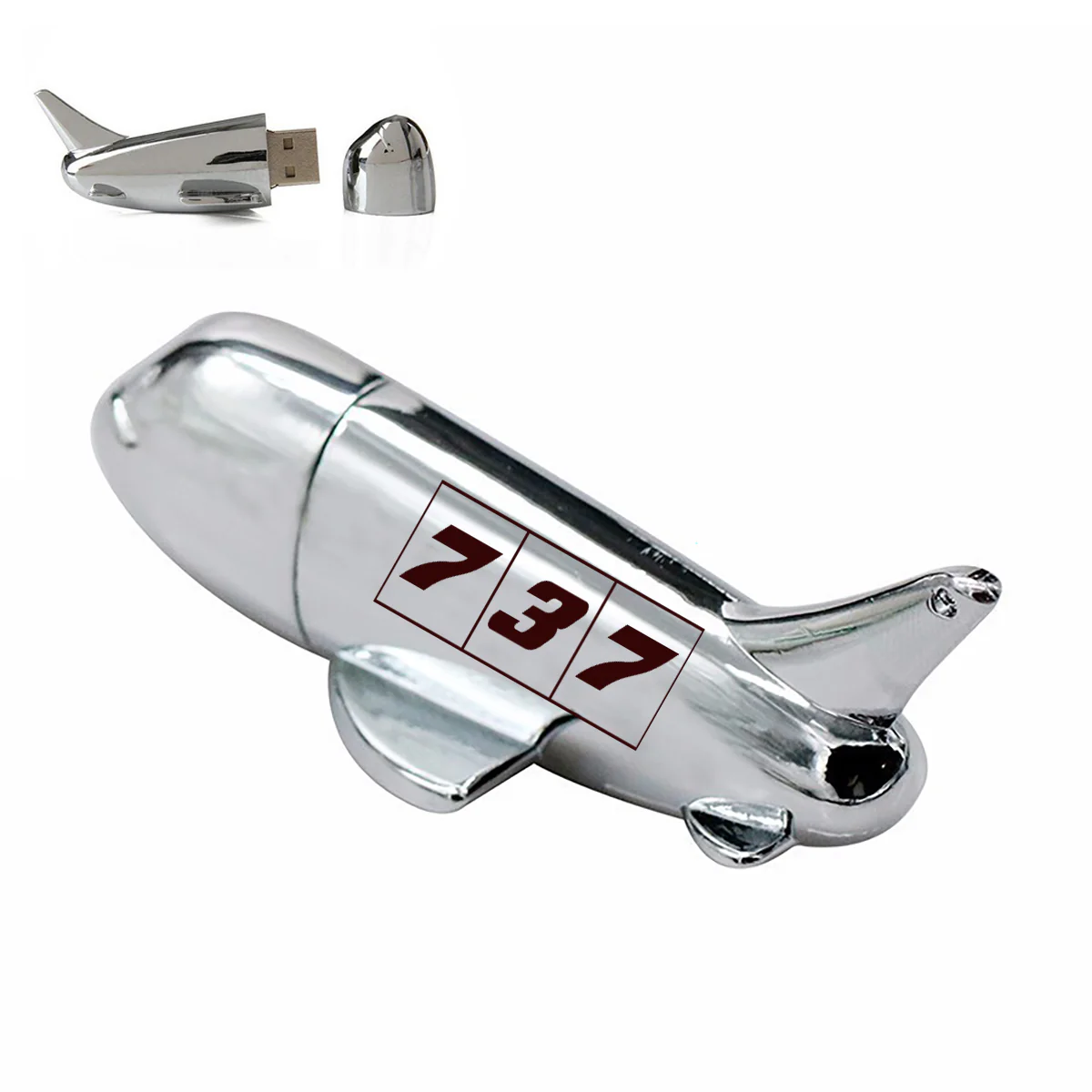 Flat Colourful 737 Designed Airplane Shape USB Drives - Image 2