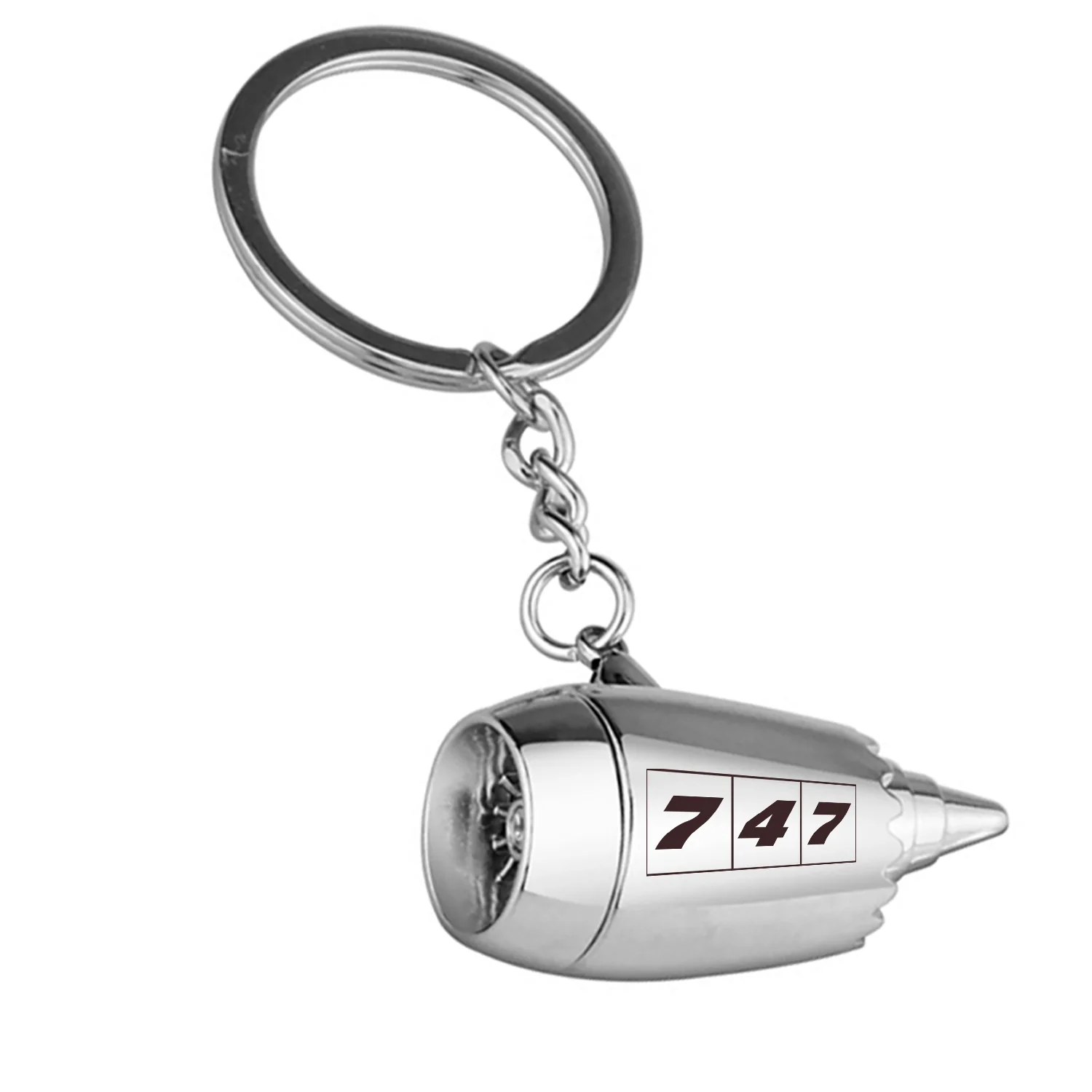 Flat Colourful 747 Jet Engine Turbine Key Chains - Image 2