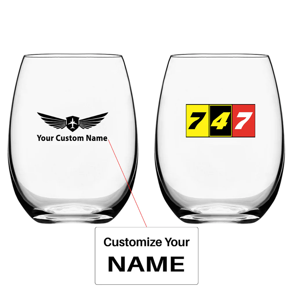 Flat Colourful 747 Designed Water & Drink Glasses