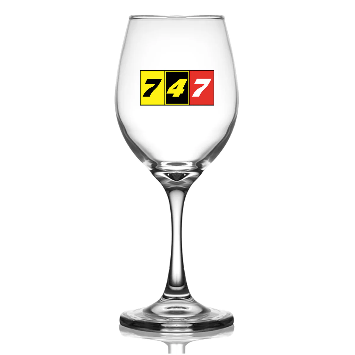 Flat Colourful 747 Designed Wine Glasses - Image 2