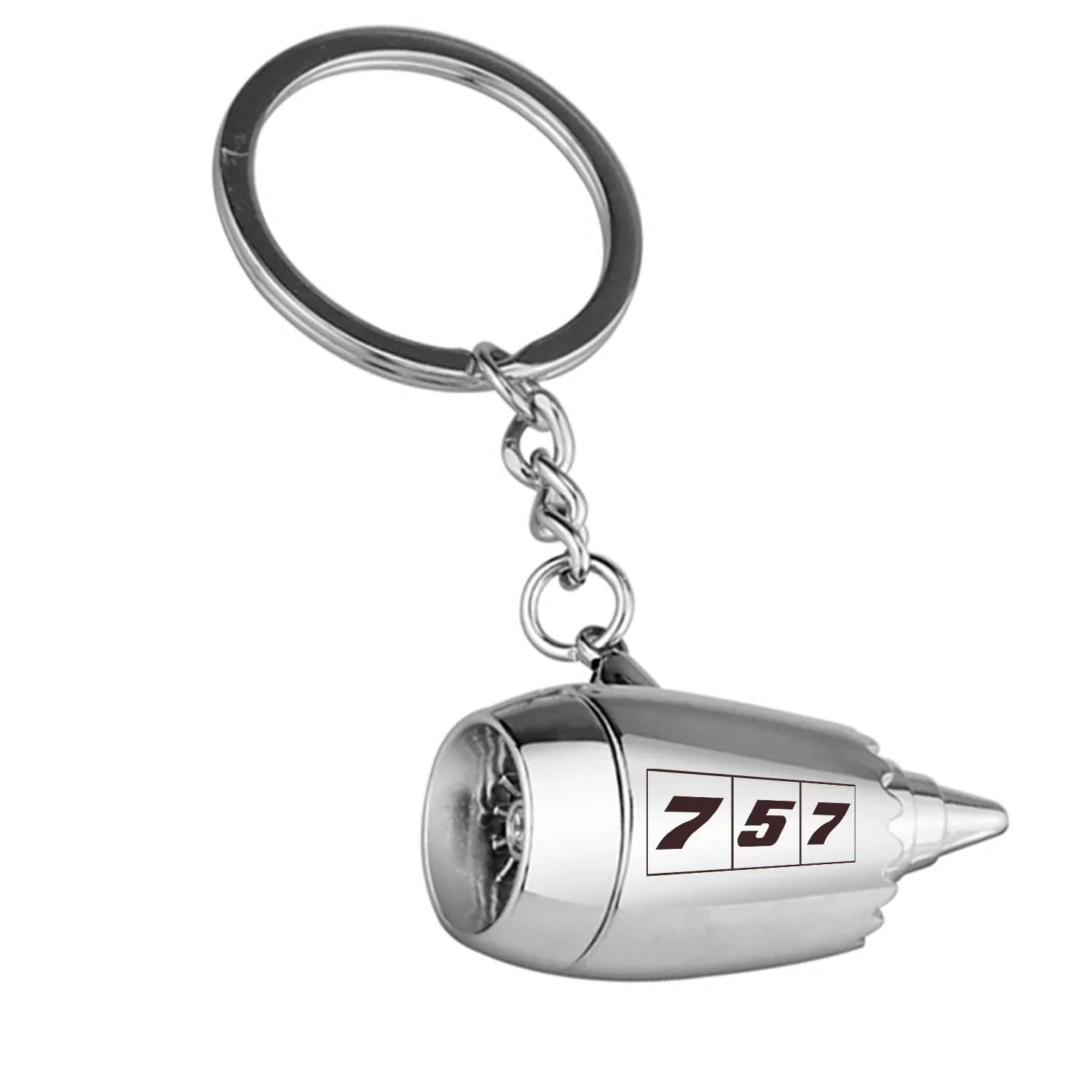 Flat Colourful 757 Jet Engine Turbine Key Chains - Image 2