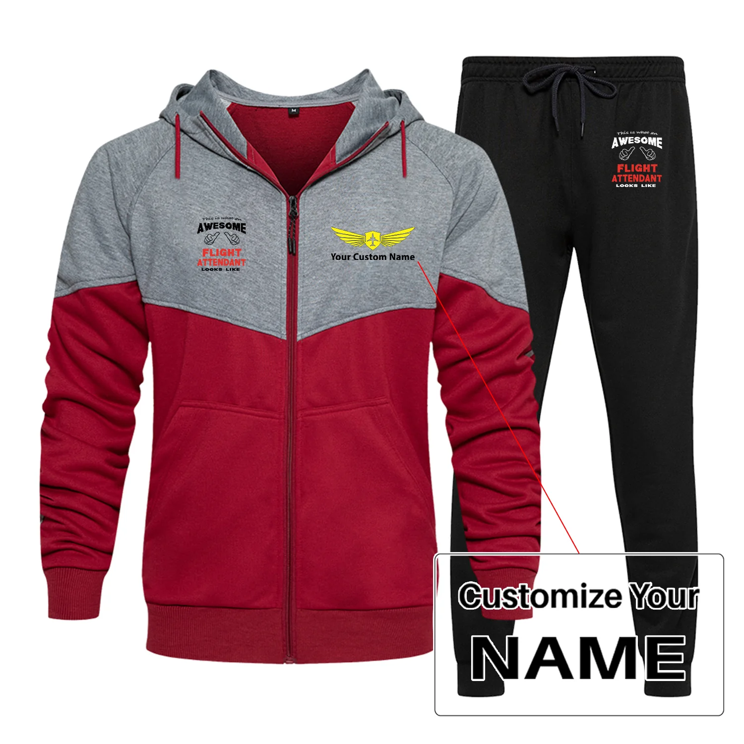 Flight Attendant Designed Colourful Z. Hoodies & Sweatpants - Image 5