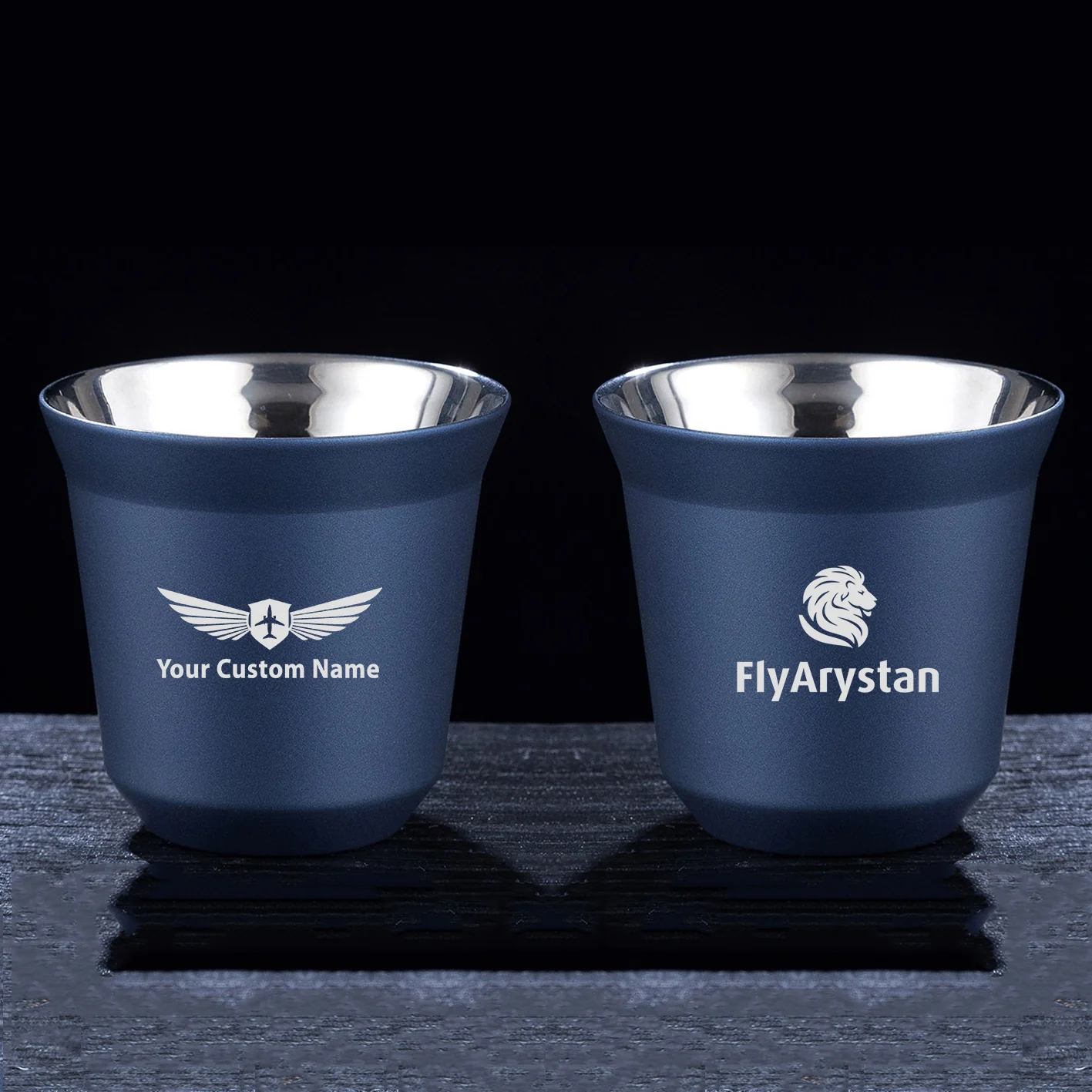 FlyArystan Designed Double Wall Stainless Steel Coffee Mugs - Image 3