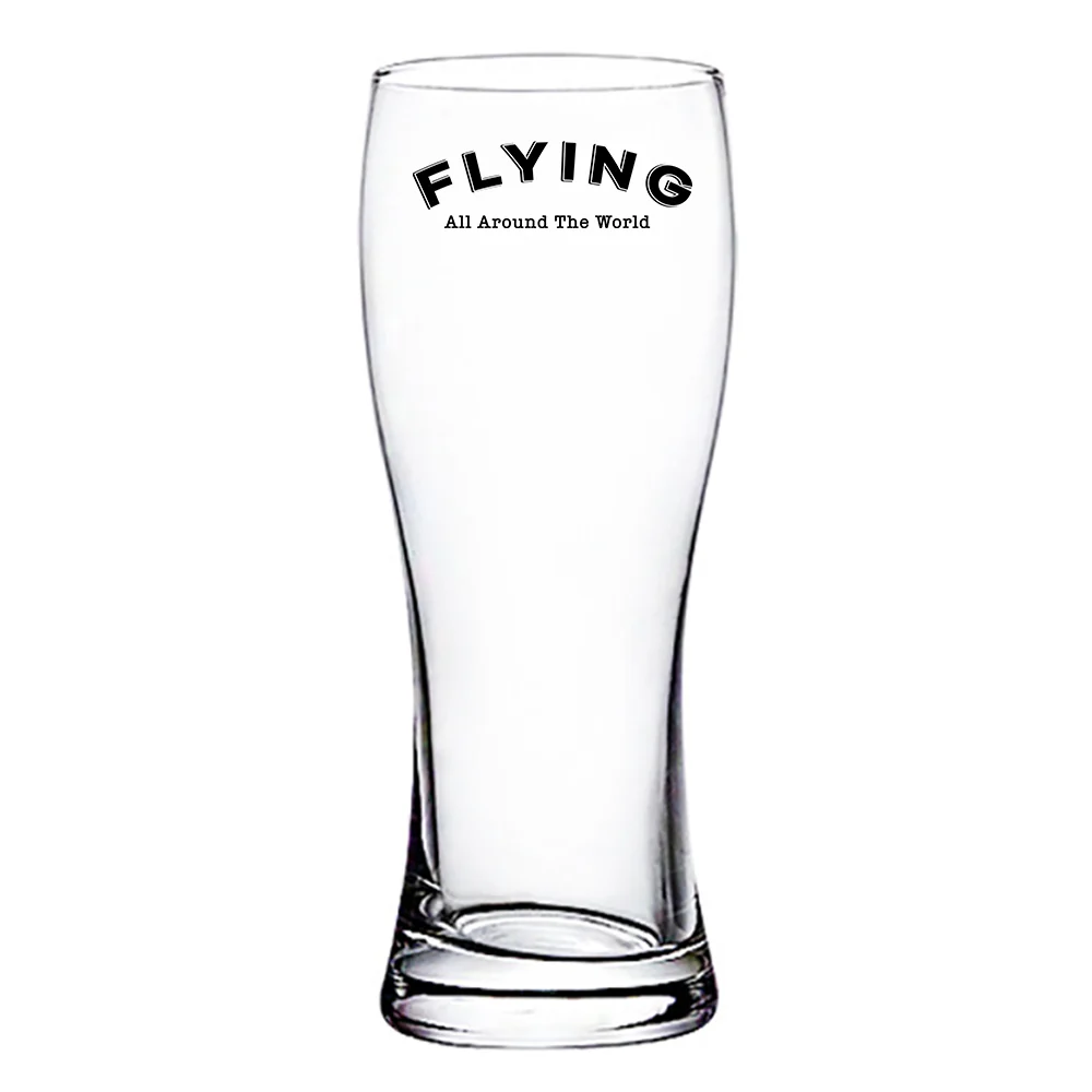 Flying All Around The World Designed Pilsner Beer Glasses - Image 2