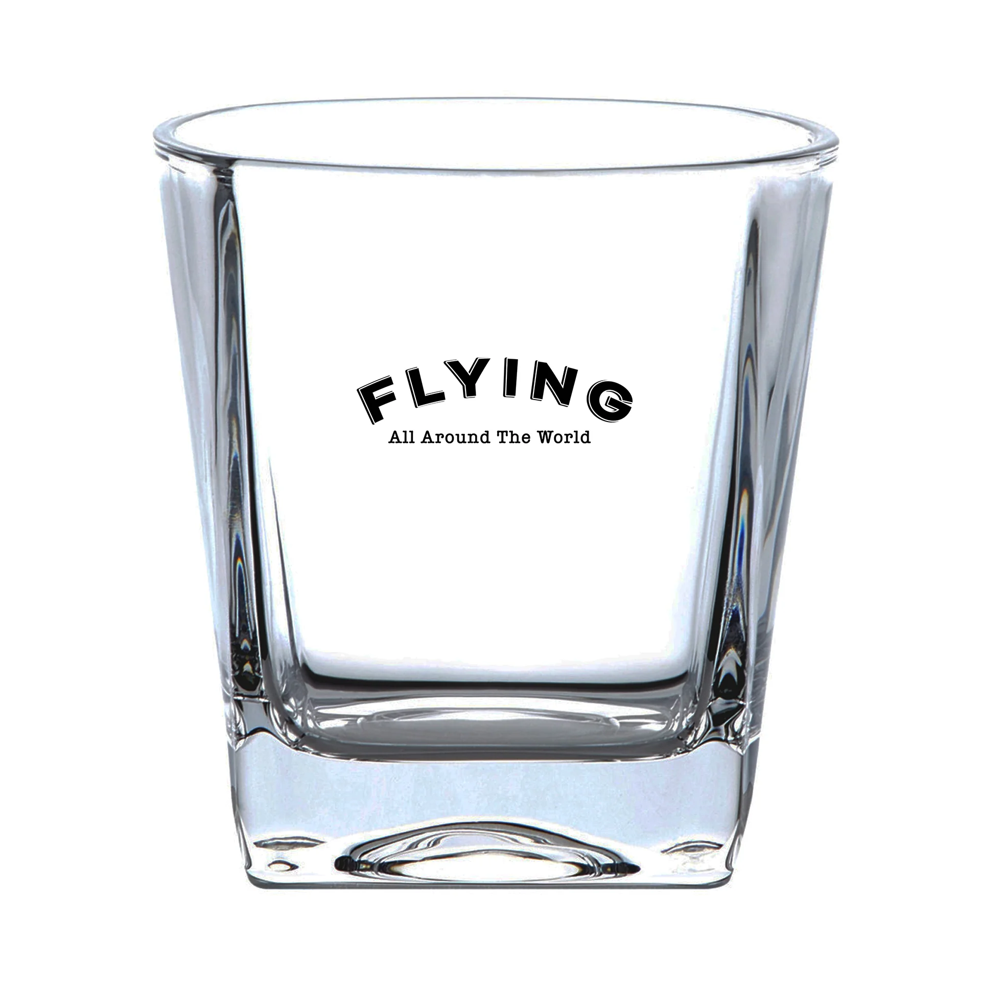 Flying All Around The World Designed Whiskey Glass - Image 2