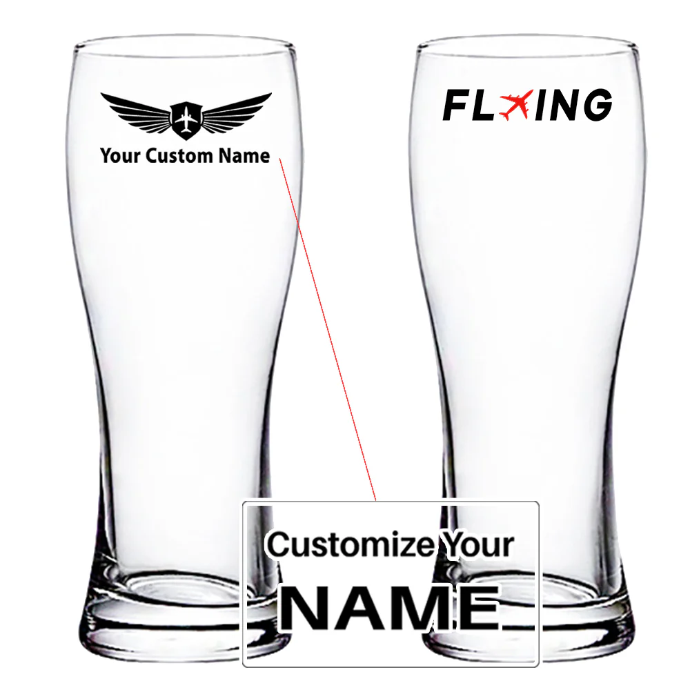 Flying Designed Pilsner Beer Glasses