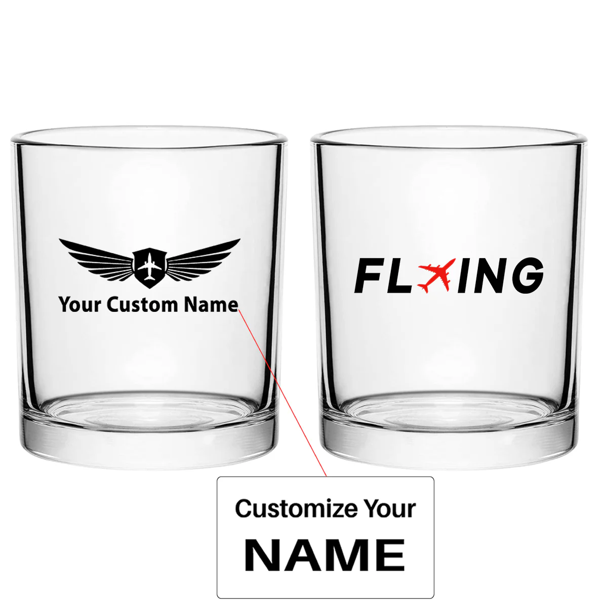 Flying Designed Special Whiskey Glasses