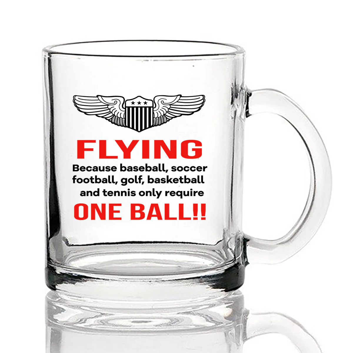 Flying One Ball Designed Coffee & Tea Glasses - Image 2