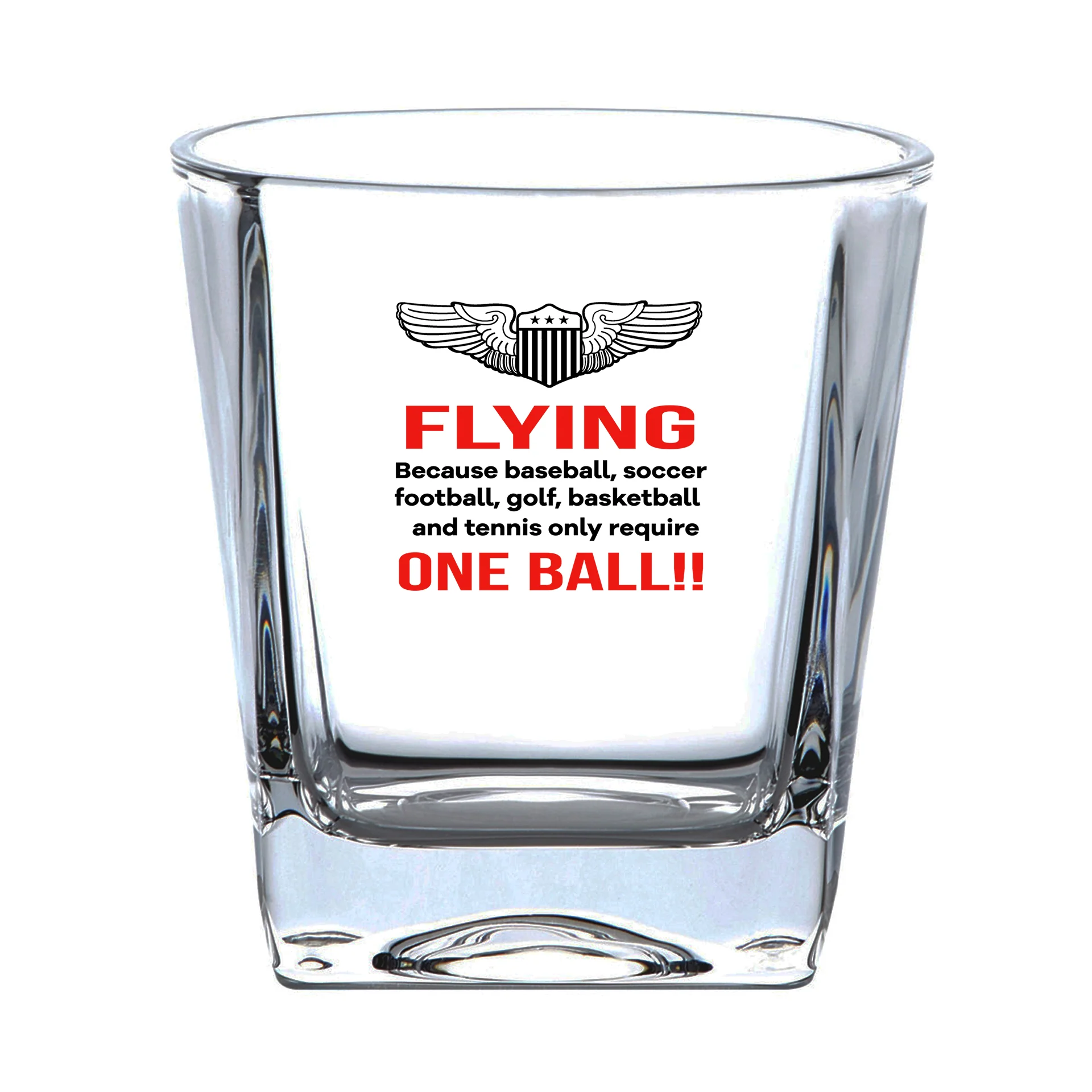 Flying One Ball Designed Whiskey Glass - Image 2
