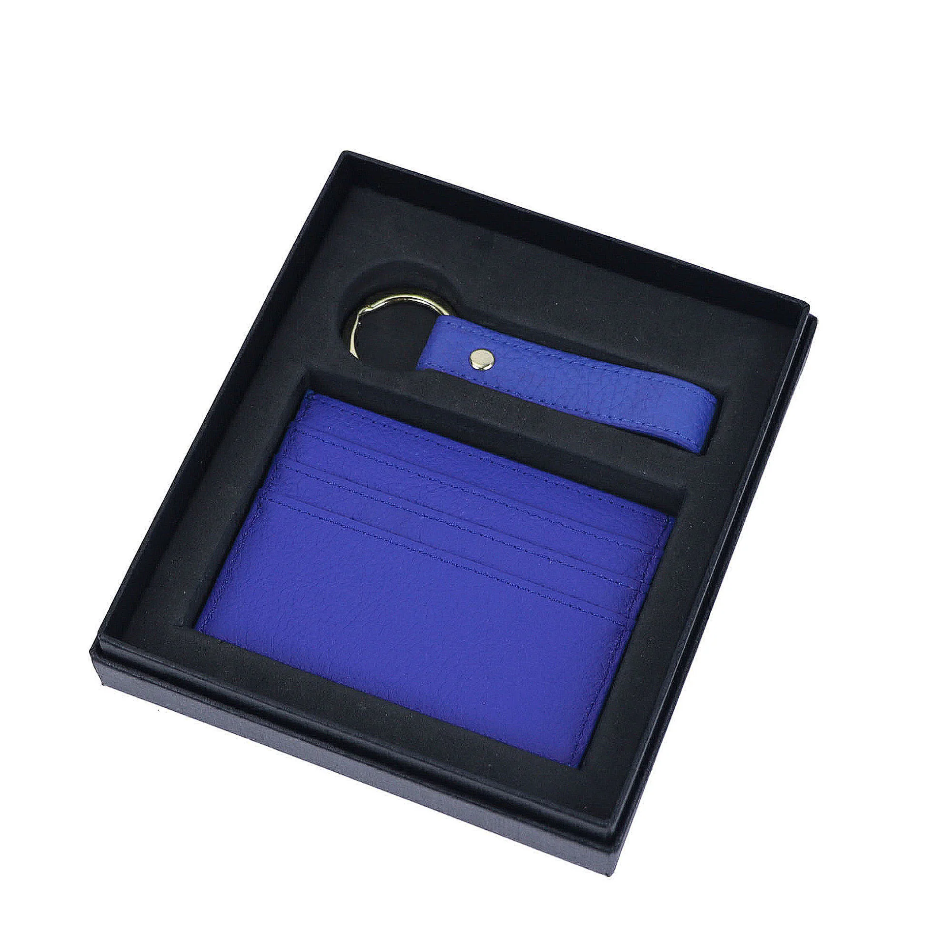 Genuine Leather Cardholder Key Ring Gift Box Set - Image 10