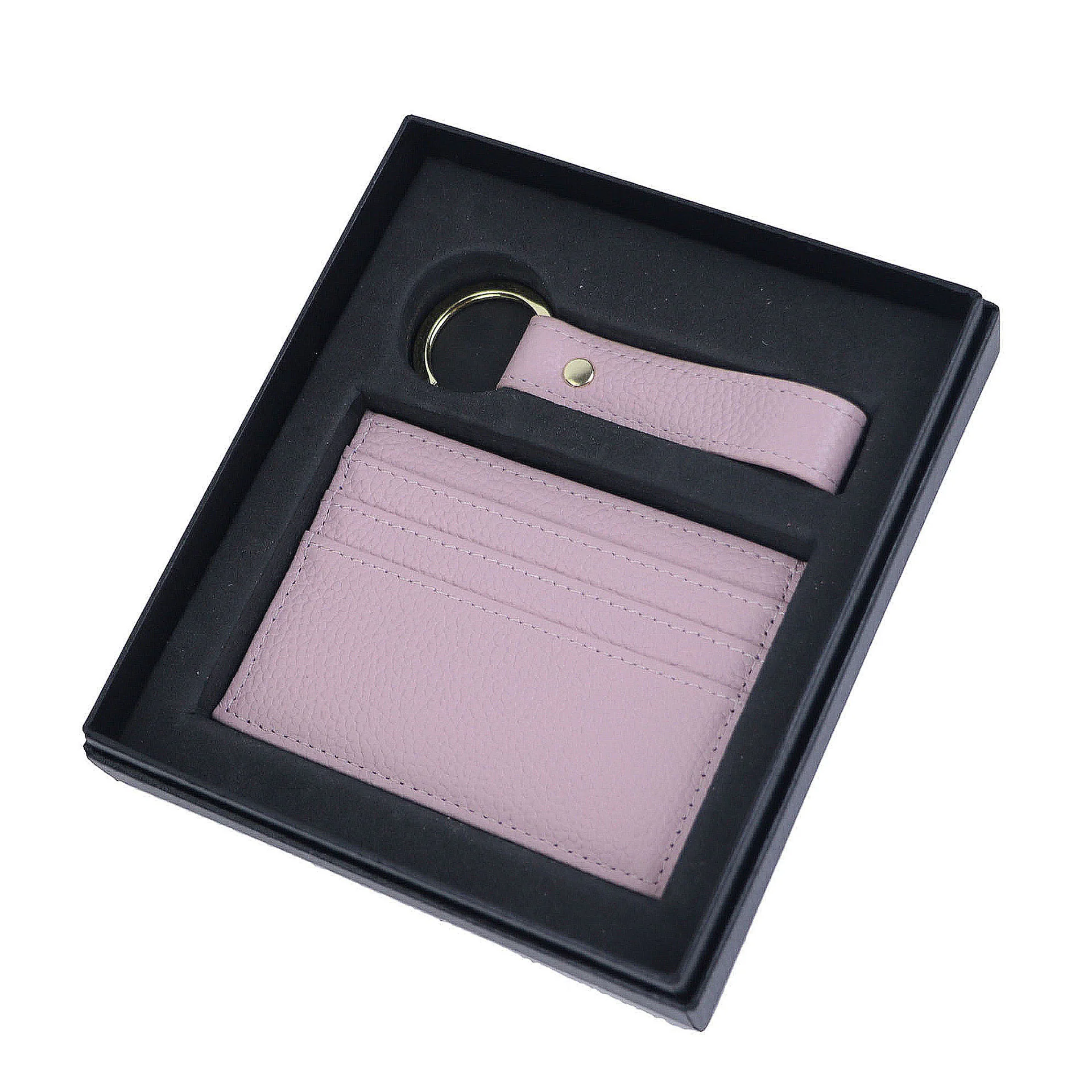 Genuine Leather Cardholder Key Ring Gift Box Set - Image 12