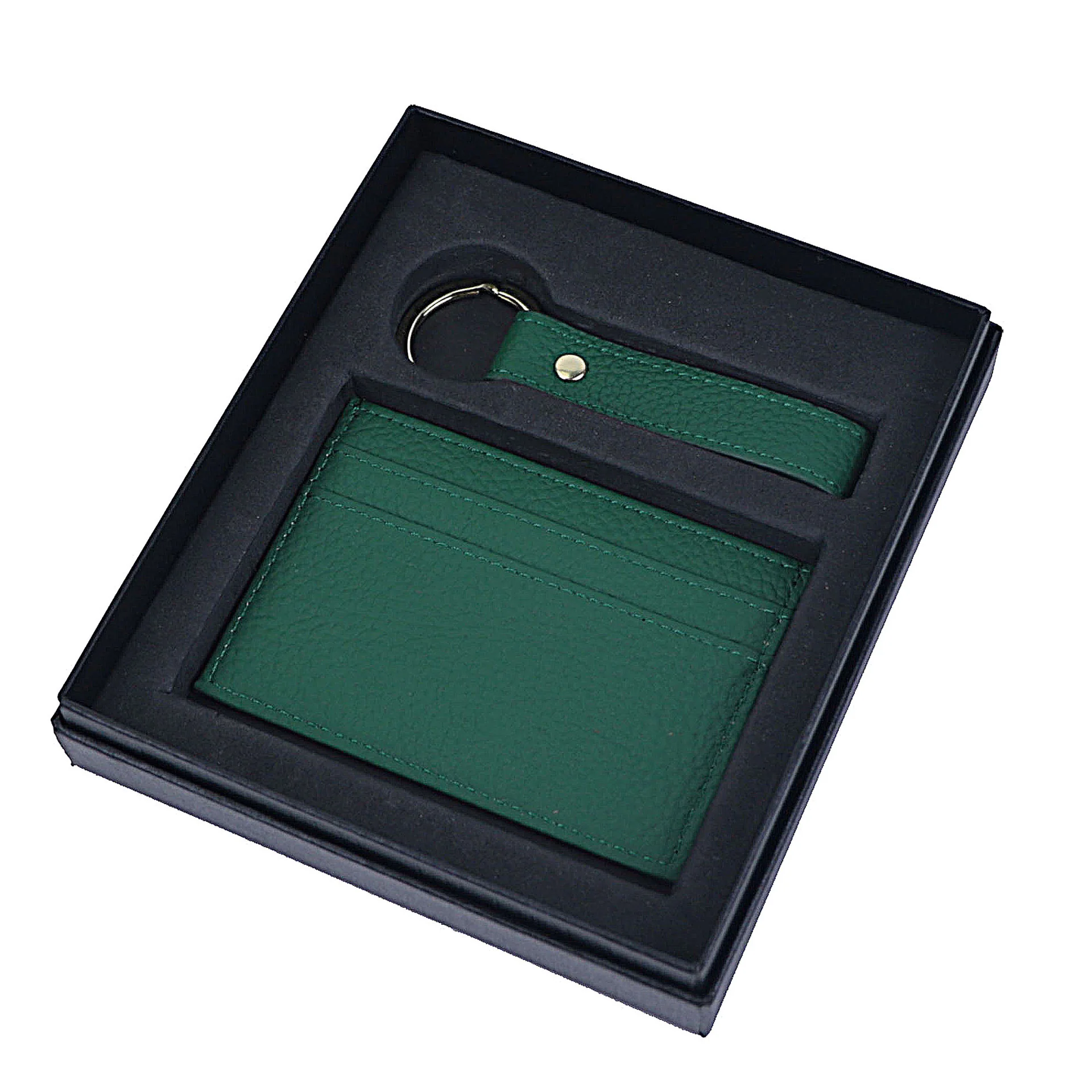 Genuine Leather Cardholder Key Ring Gift Box Set - Image 13