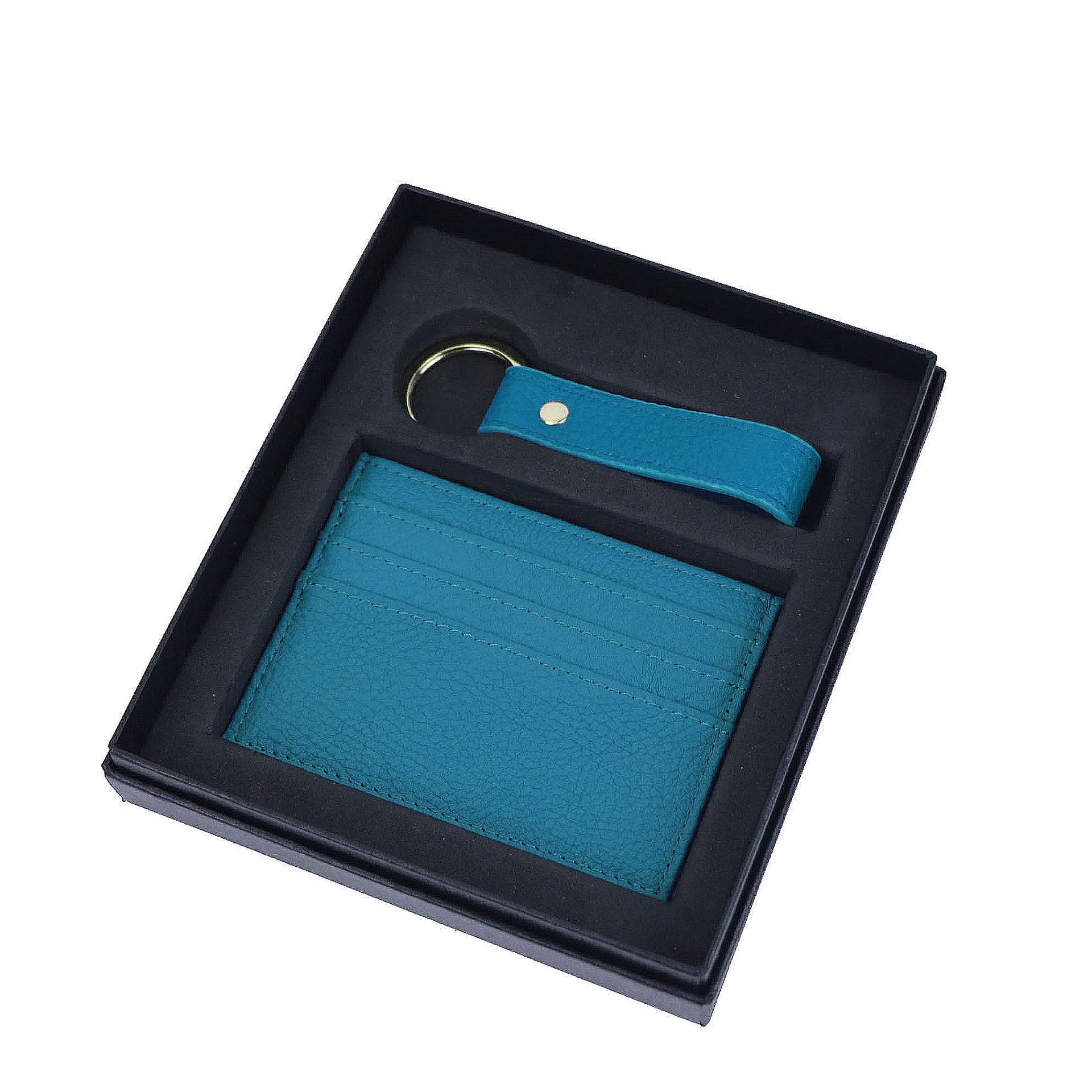 Genuine Leather Cardholder Key Ring Gift Box Set - Image 14