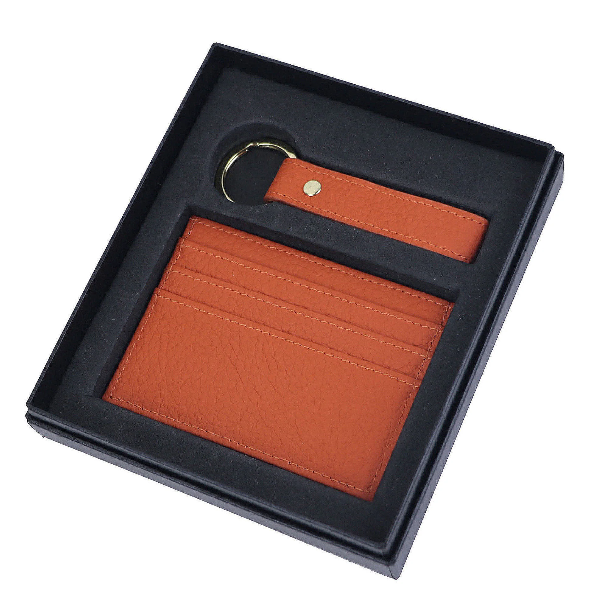 Genuine Leather Cardholder Key Ring Gift Box Set - Image 15