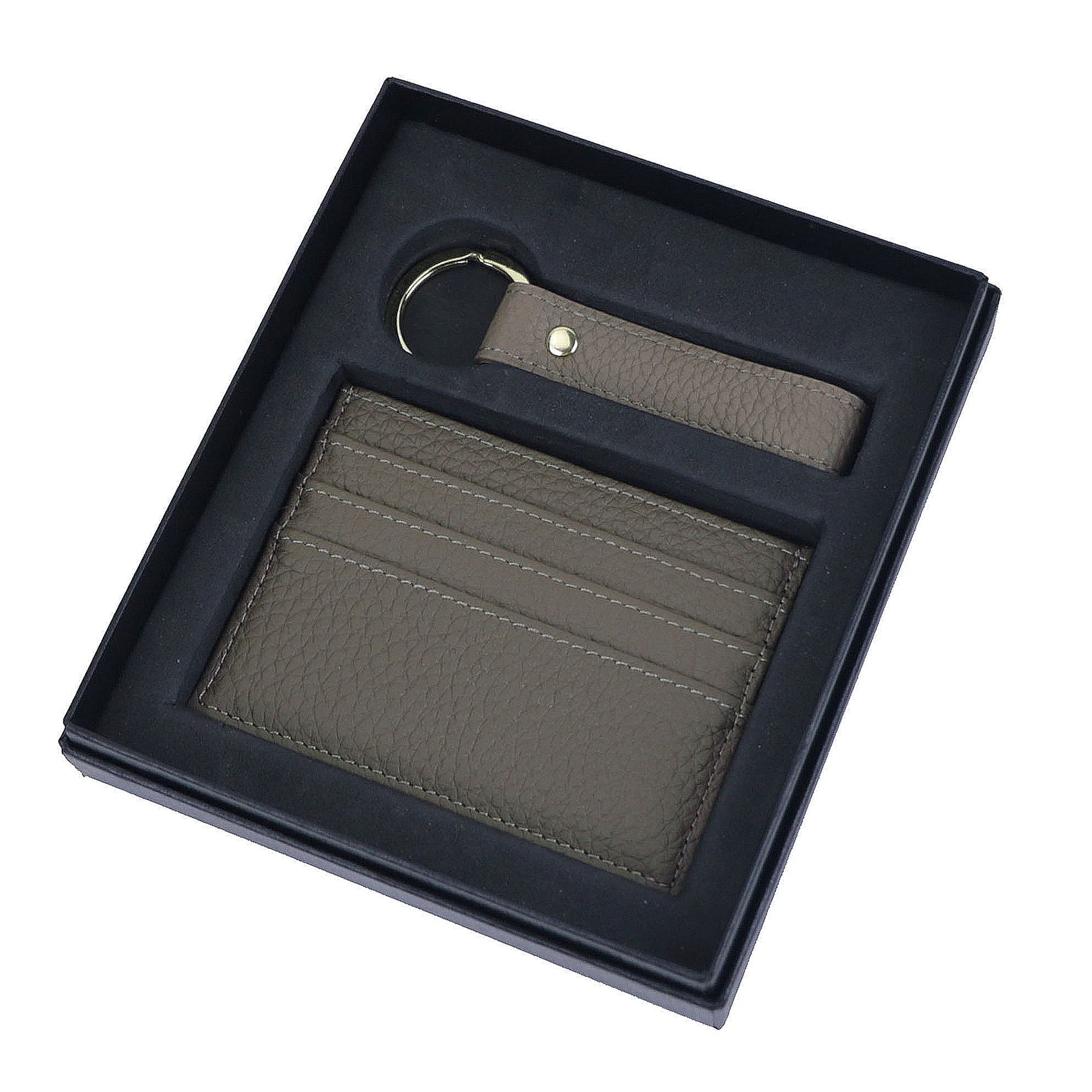 Genuine Leather Cardholder Key Ring Gift Box Set - Image 17