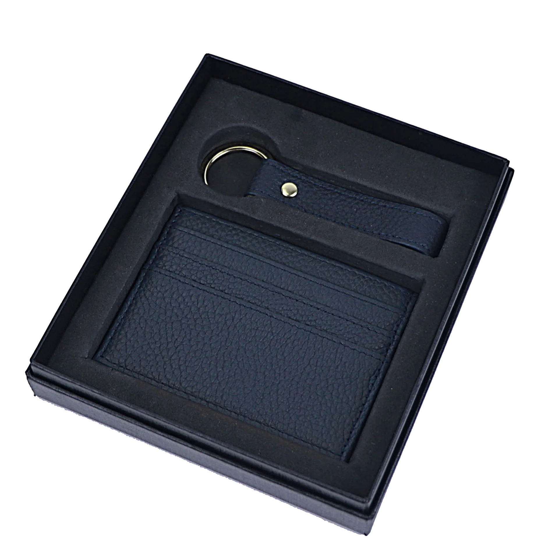 Genuine Leather Cardholder Key Ring Gift Box Set - Image 18