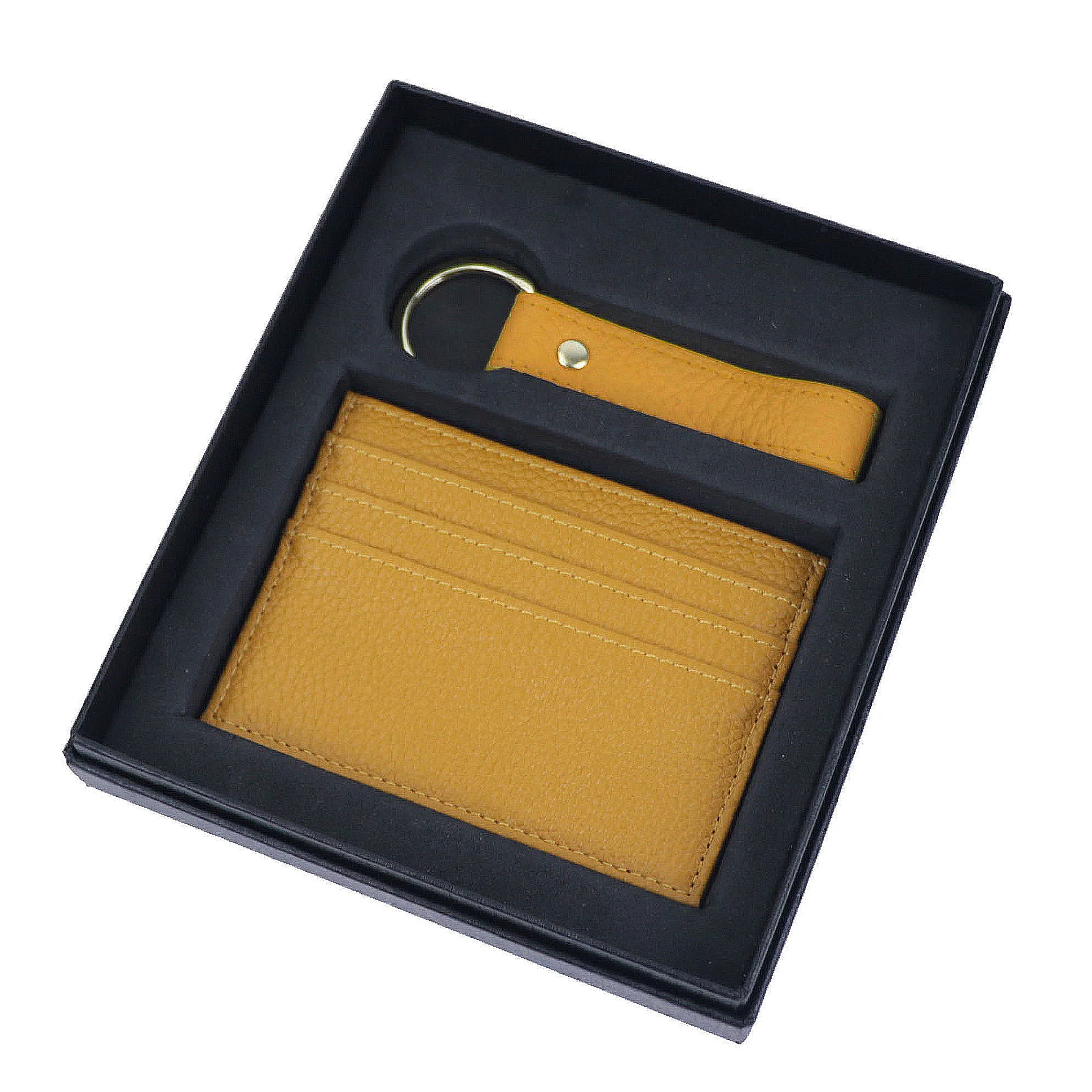 Genuine Leather Cardholder Key Ring Gift Box Set - Image 20