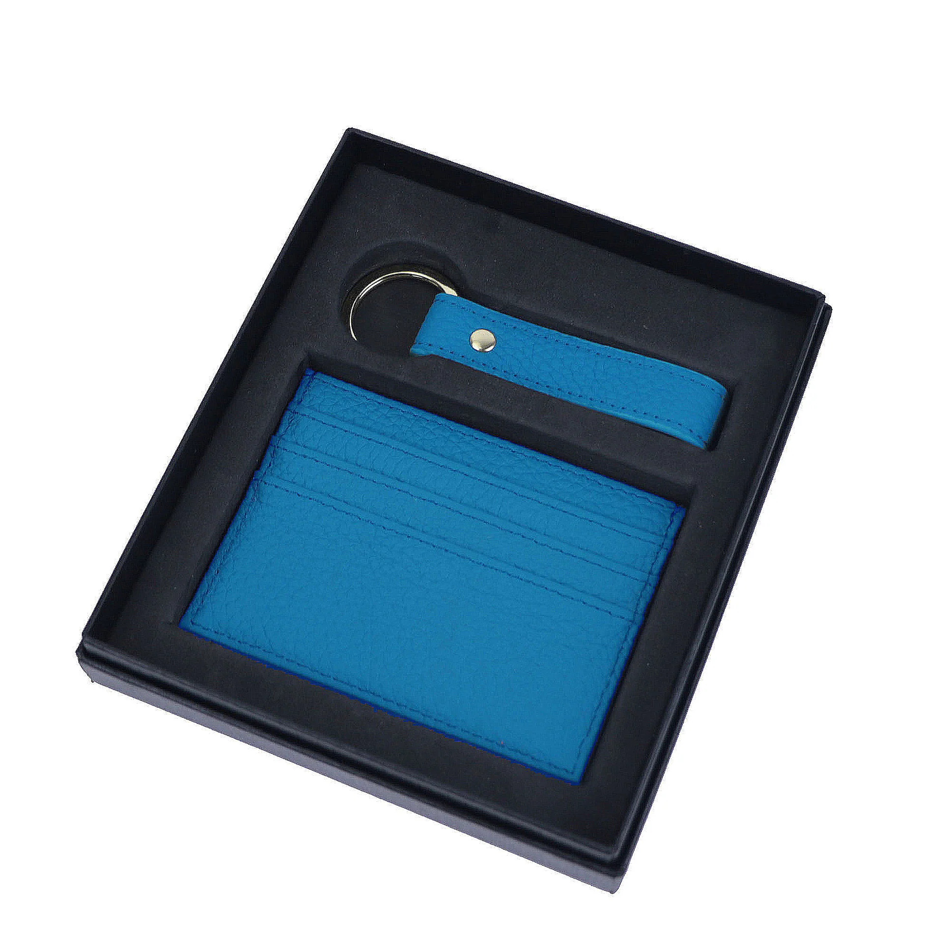 Genuine Leather Cardholder Key Ring Gift Box Set - Image 5
