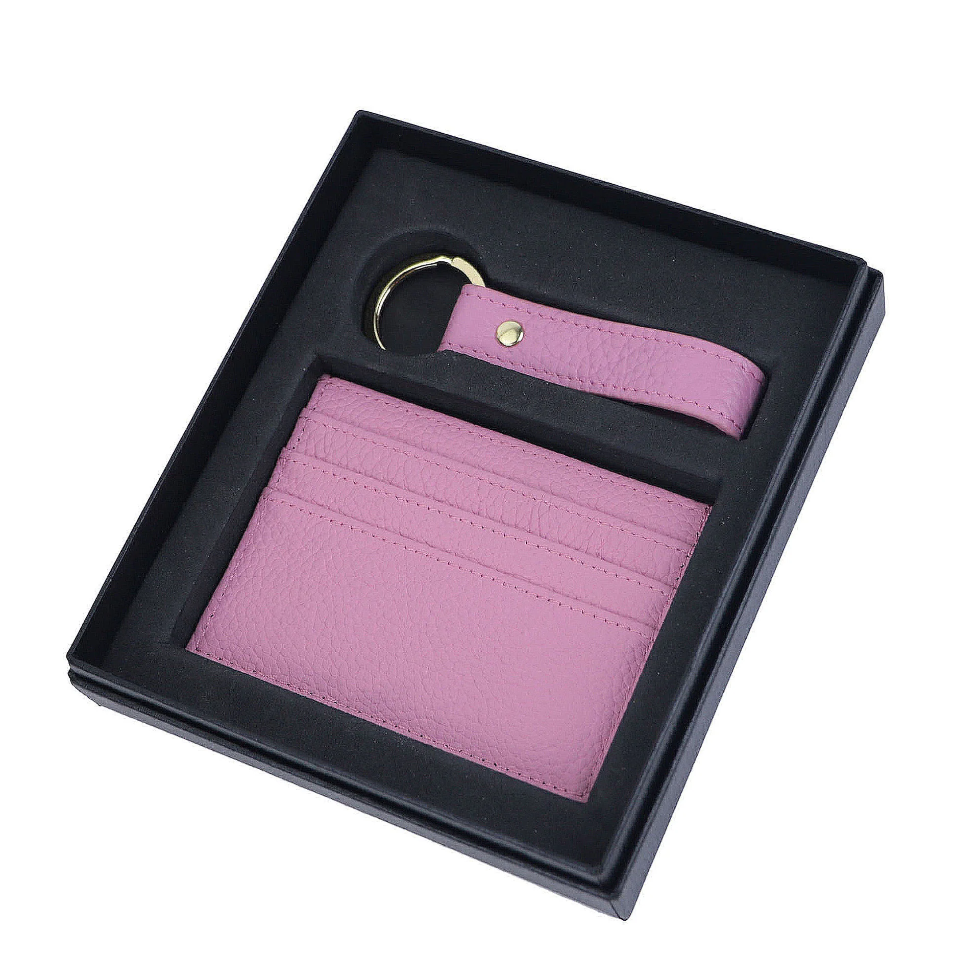 Genuine Leather Cardholder Key Ring Gift Box Set - Image 8