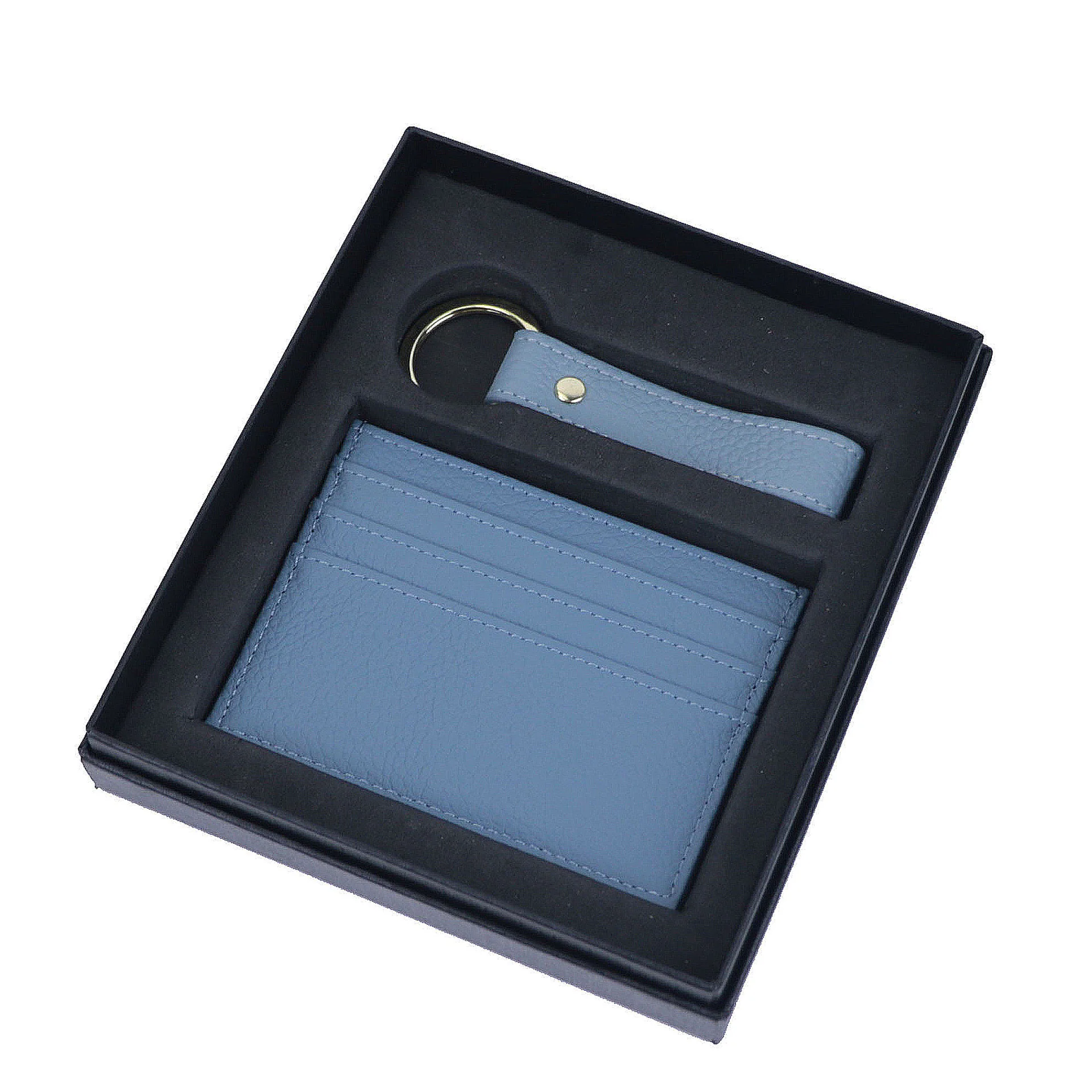 Genuine Leather Cardholder Key Ring Gift Box Set - Image 9