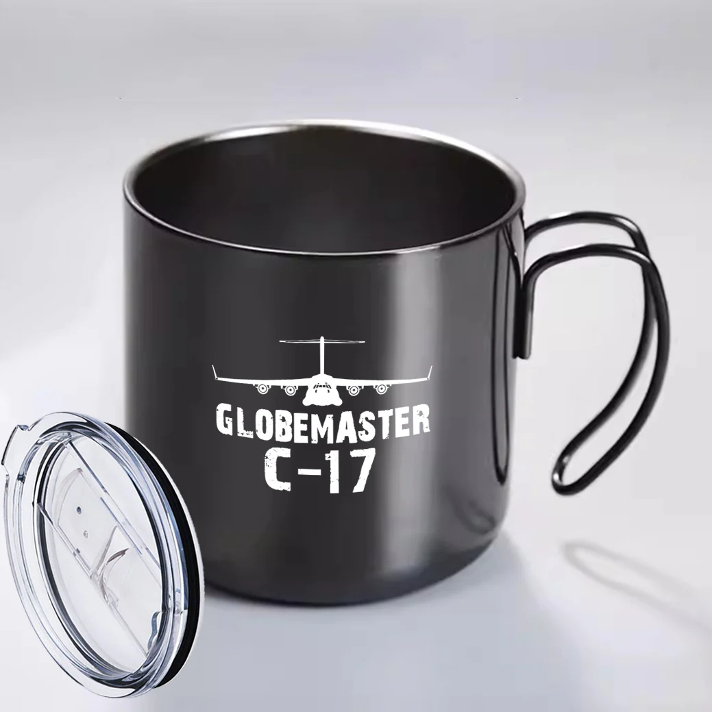 GlobeMaster C-17 & Plane Designed Stainless Steel Portable Mugs - Image 4