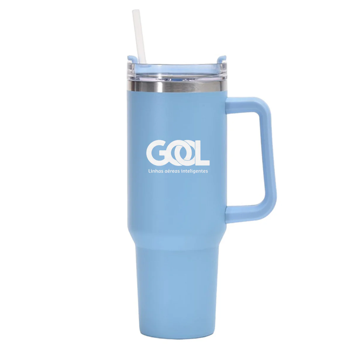 Gol Linhas Aéreas Inteligentes Designed 40oz Stainless Steel Car Mug With Holder - Image 18