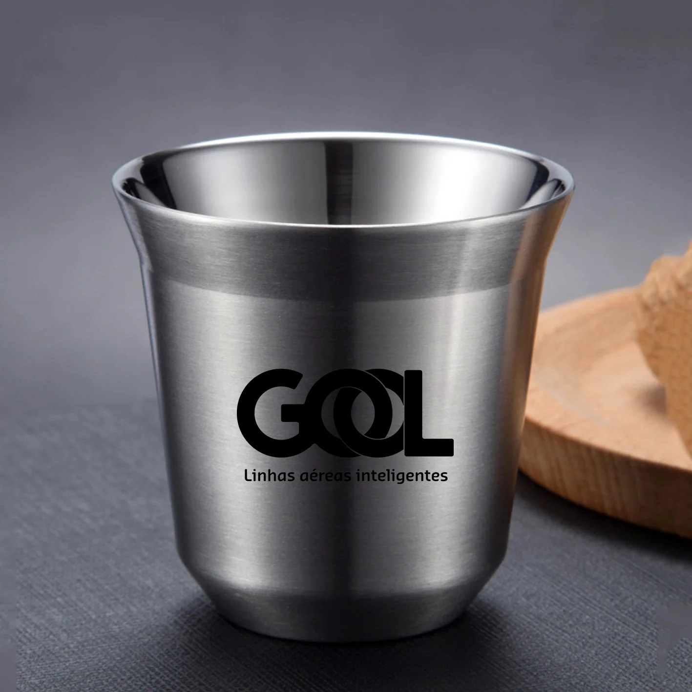 Gol Linhas Aéreas Inteligentes Designed Double Wall Stainless Steel Coffee Mugs - Image 16