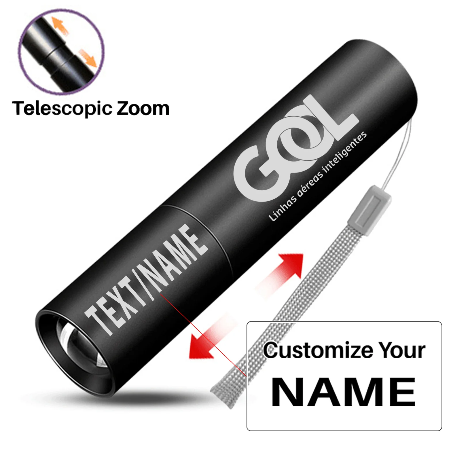 Gol Linhas Aéreas Inteligentes Designed Mini LED Emergency Flashlight