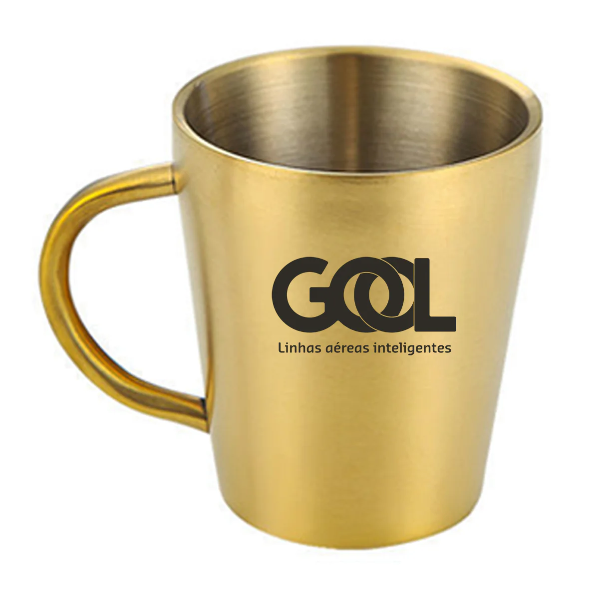 Gol Linhas Aéreas Inteligentes Designed Stainless Steel Coffee Mugs - Image 2
